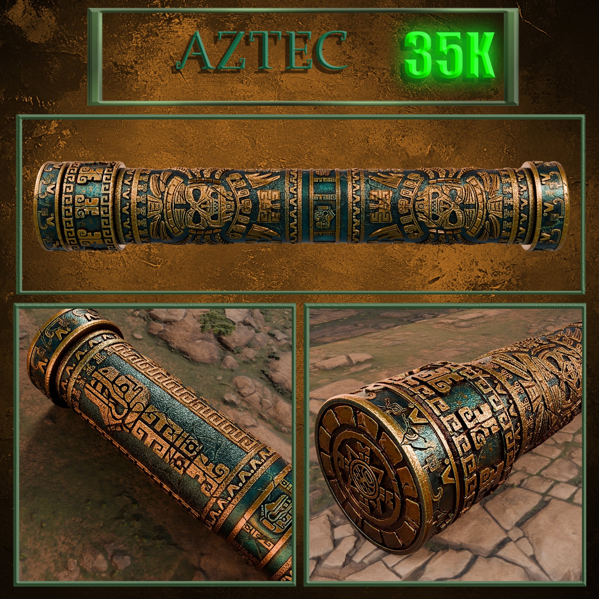 Epic Playmat tubes: Aztec Theme