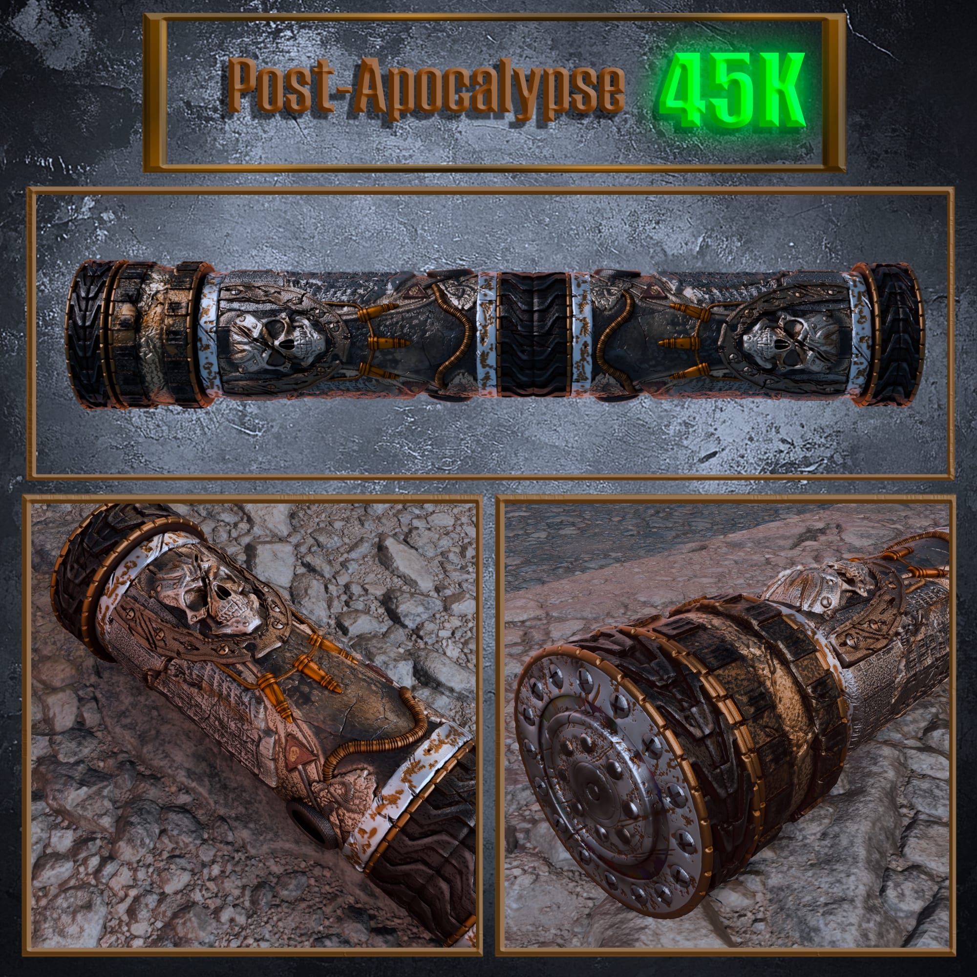 Epic Playmat tubes: Post Apoc Theme