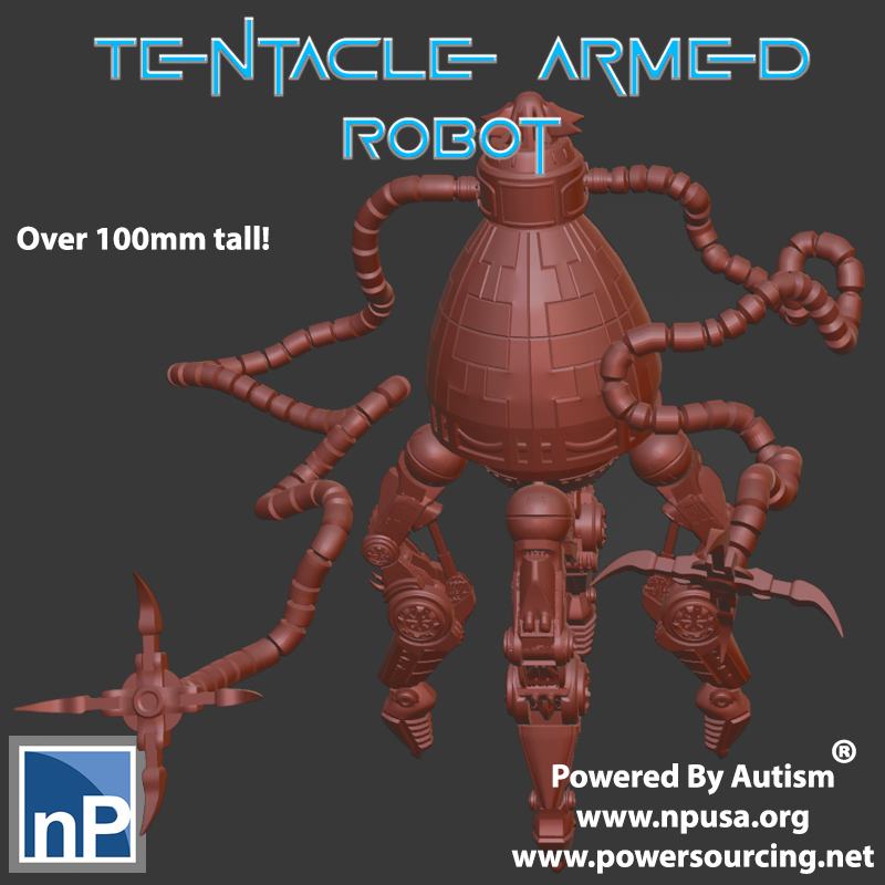 Giant Tentacle-Armed Robot