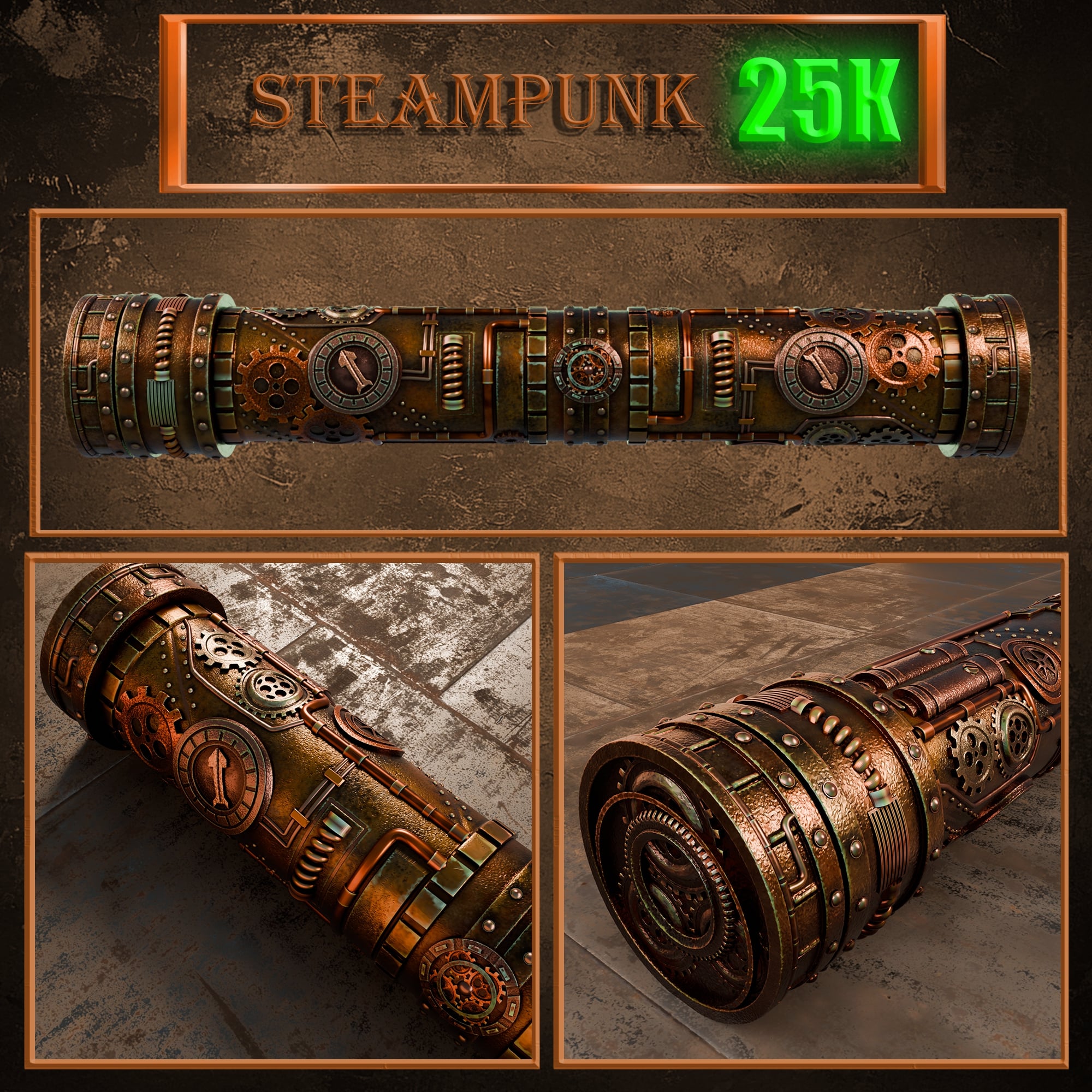 Epic Playmat tubes: Steampunk Theme