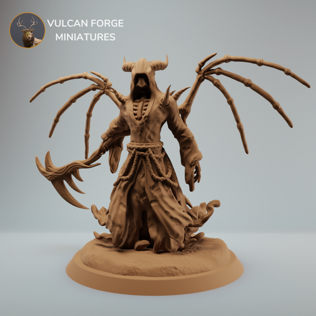 Lich undead skeleton ghost with Scythe - pre supported