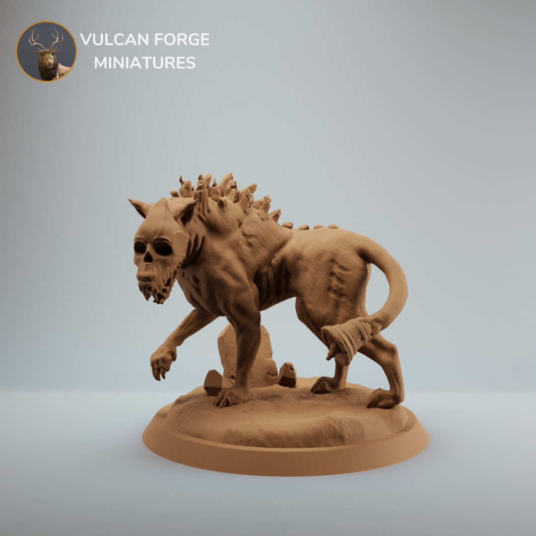 Undead skeleton hound, hellhound - pre supported