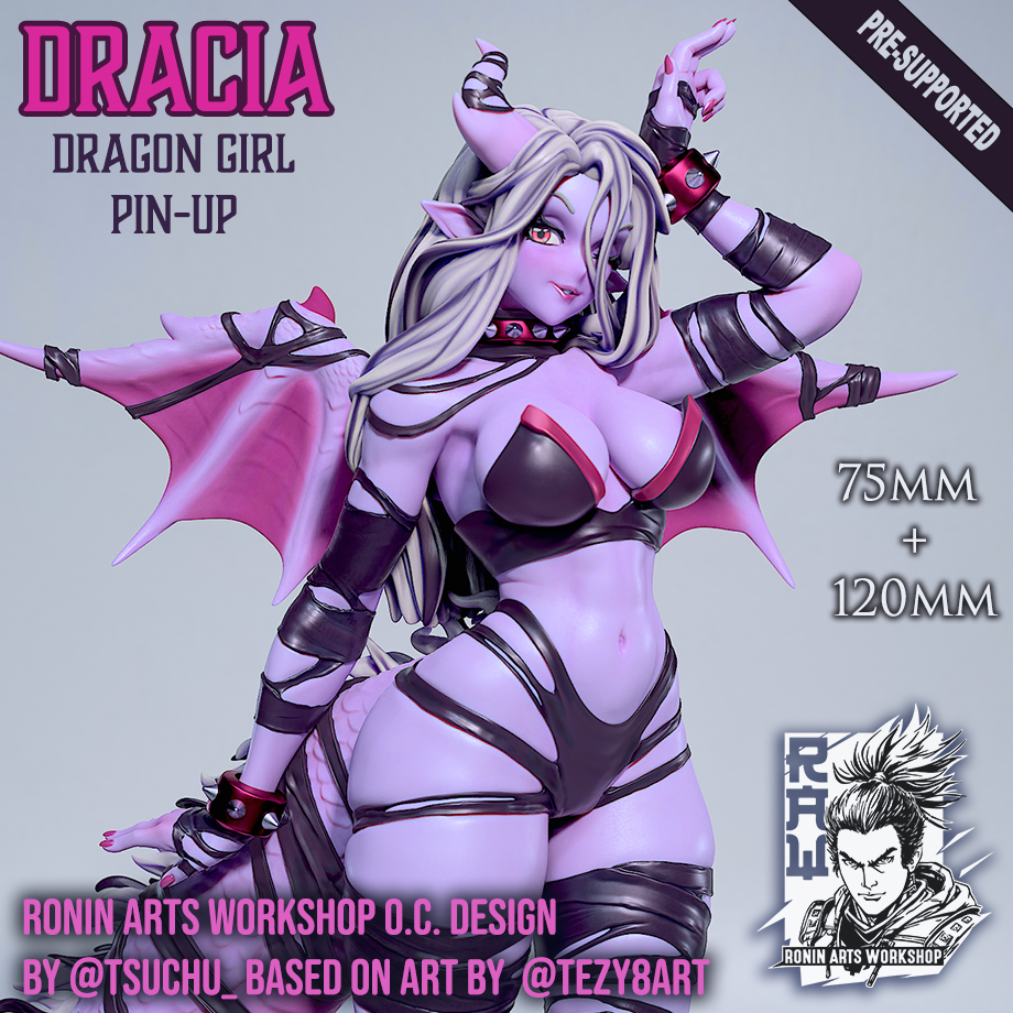 Dracia - Dragon Girl Pin-Up (75mm and 120mm)