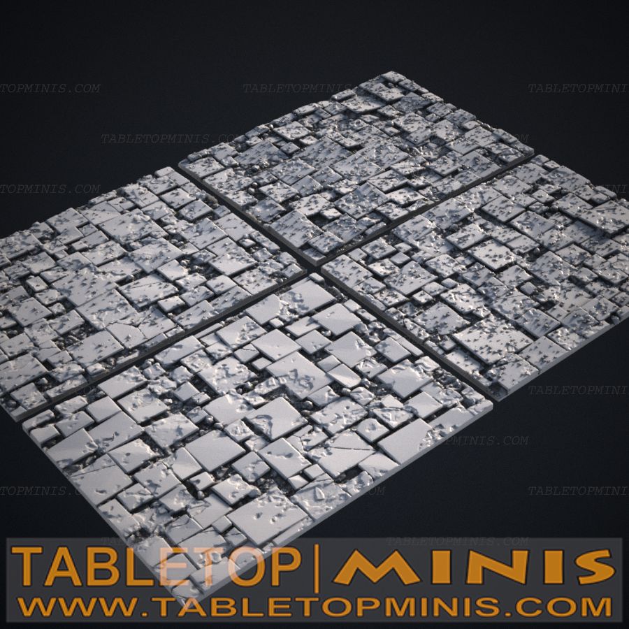 Broken Tile 75mmx100mm Rectangular Base Toppers