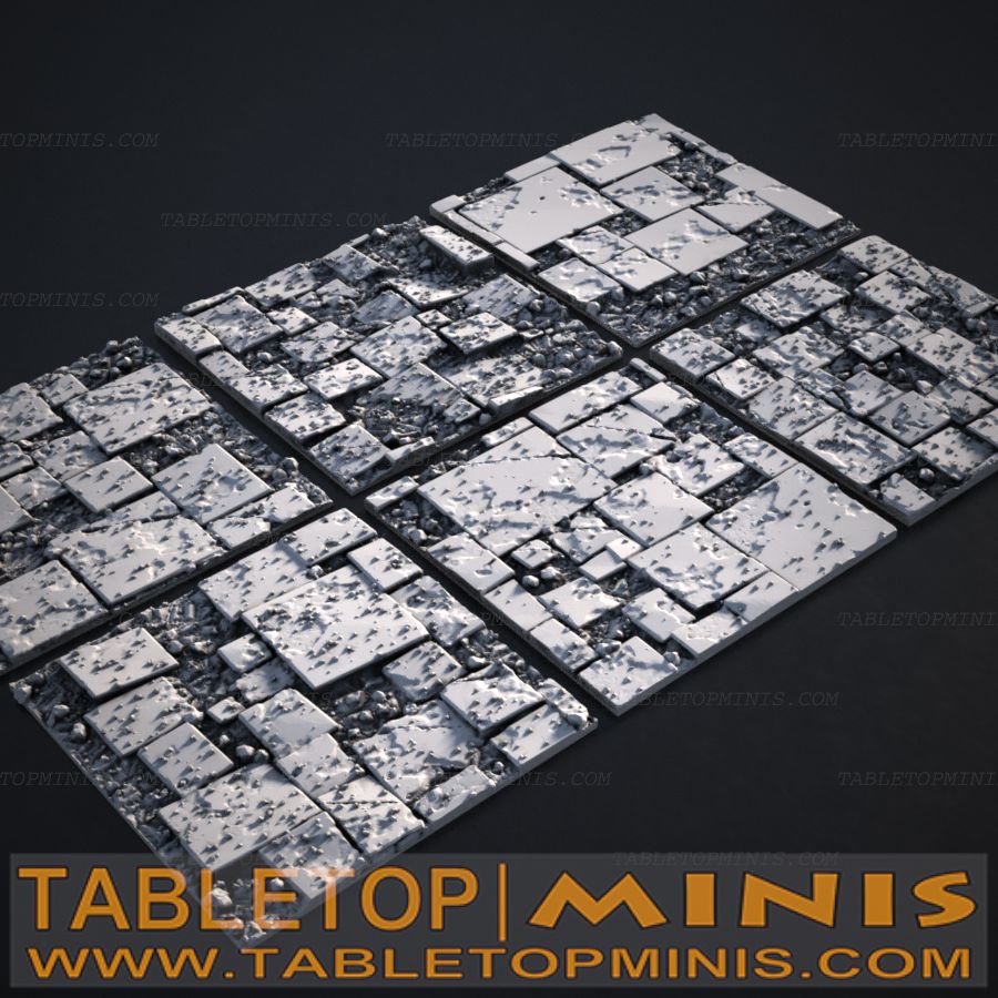 Broken Tile 60mmx60mm Square Base Toppers
