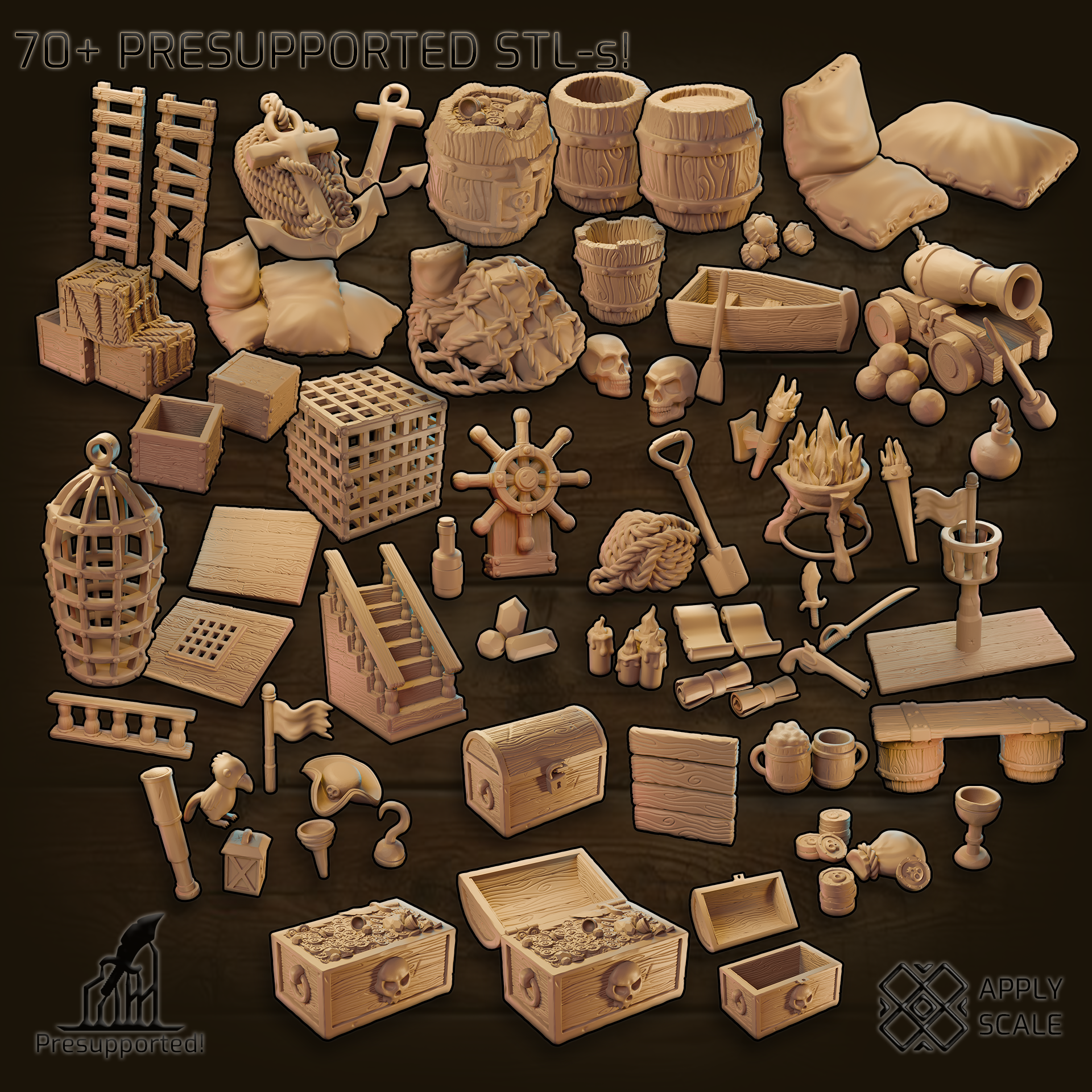 Pirate themed Inn, Tavern, Ship basing bits
