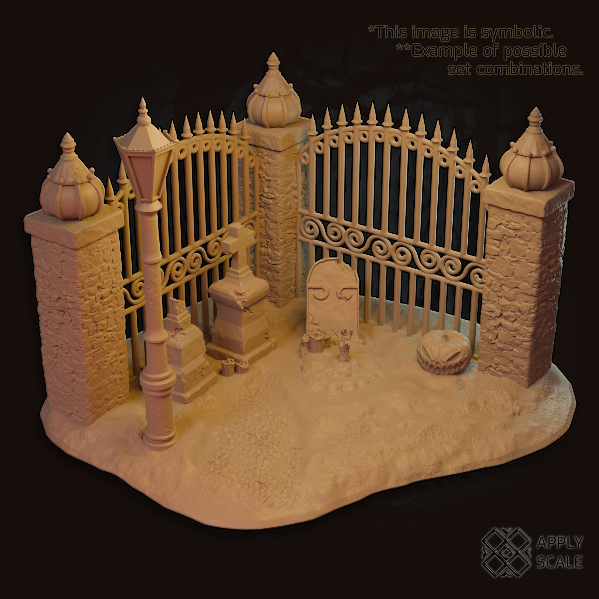 Halloween graveyard basing bits and miniatures