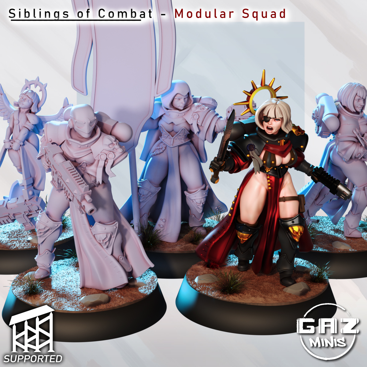 Siblings of Combat modular squad - 11 unique poses and models