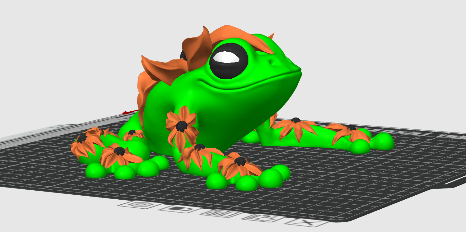 Flower Frog Sculpture