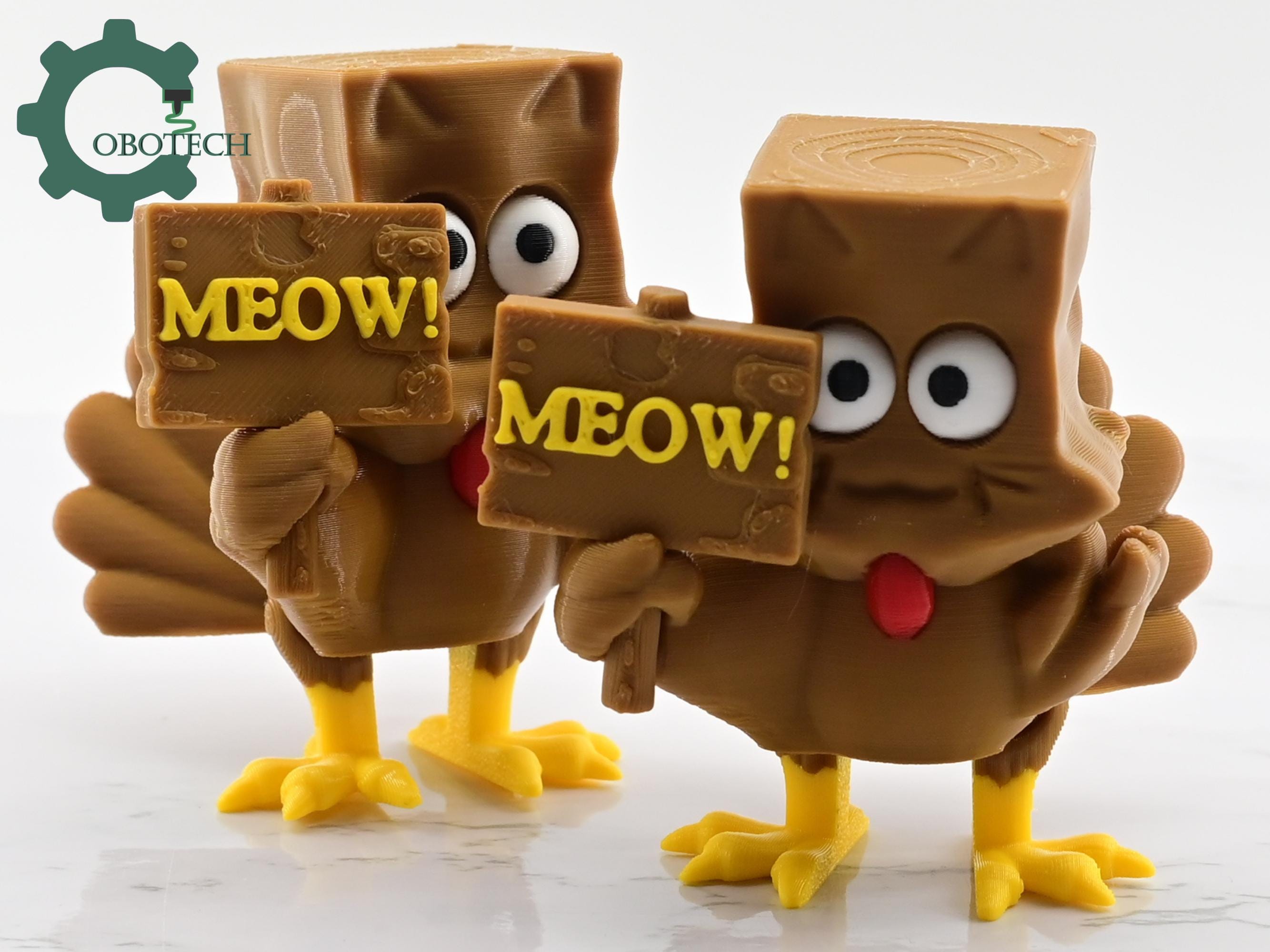 Cobotech Articulated Meow Turkey - Fun Cobotech Toys - Unique Gifts - Home/Desk Decor - Fall Decor - Thanksgiving Decor