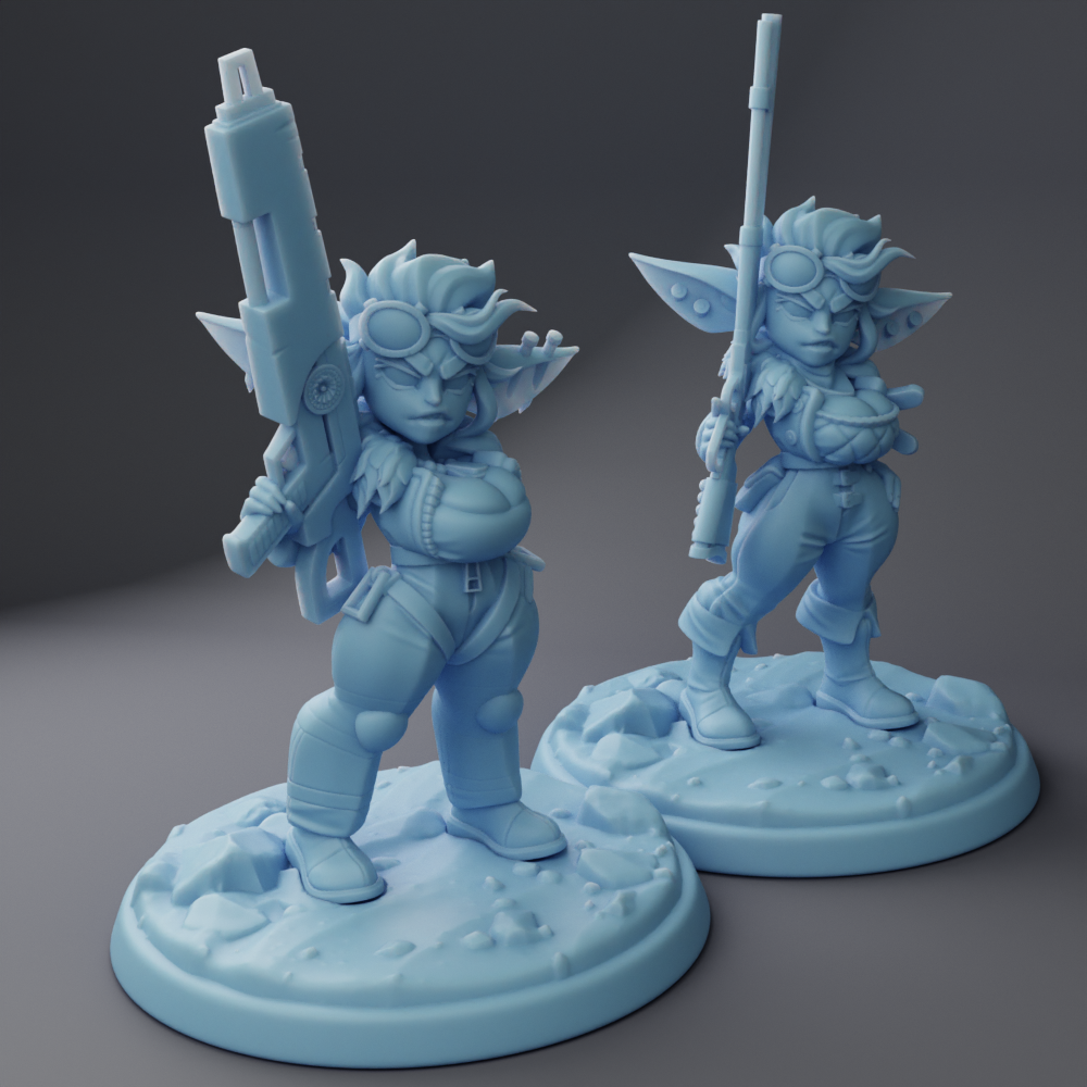 Quinn the Goblin | Outfit Variants ( Female Goblin Artificer / Gunner / Ranger / Fighter )