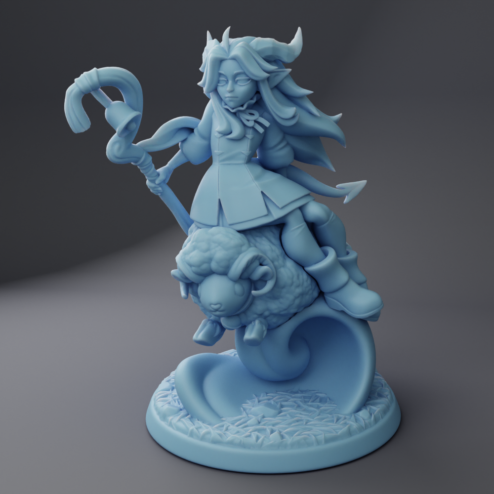 Kip the Tiefling Shepherd ( Female Tiefling Ranger / Warlock / Druid / Wizard with Familiar / Swarm Ranger / Beast Master )