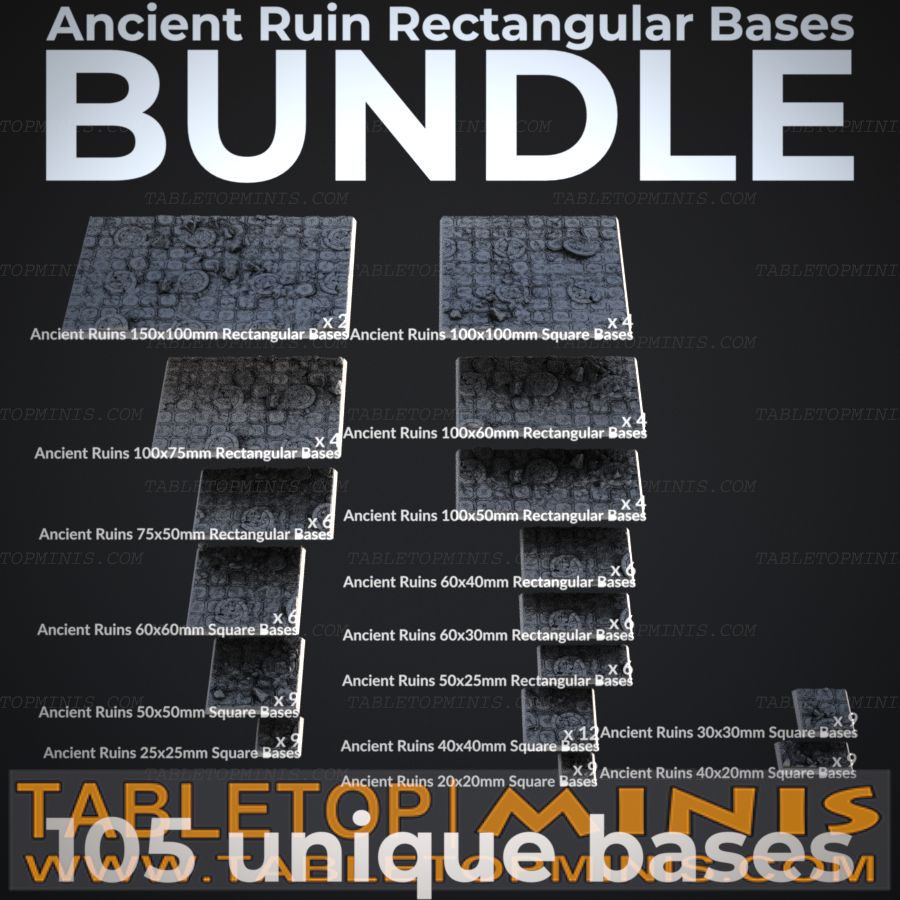Ancient Ruin Rectangular Bases Bundle