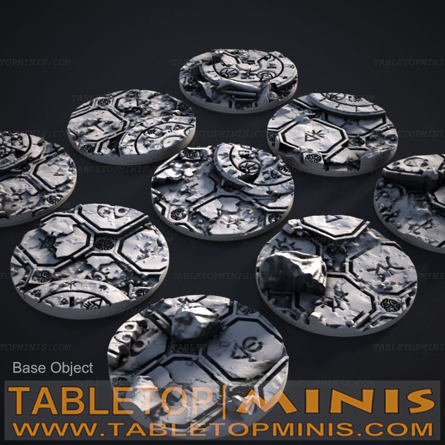 Ancient Ruins 25mmx25mm Circular Base Toppers