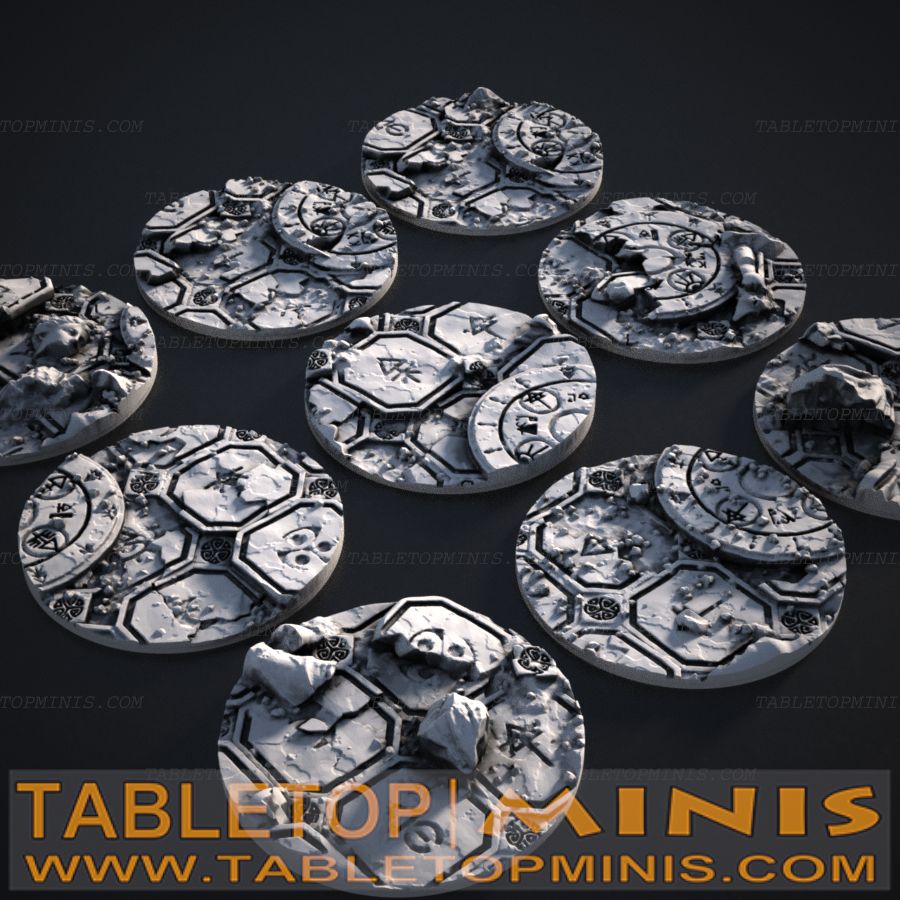 Ancient Ruins 28mmx28mm Circular Base Toppers
