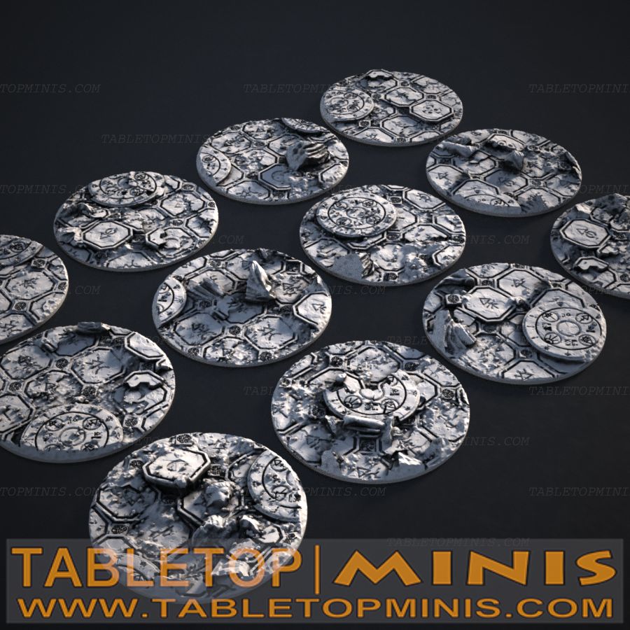 Ancient Ruins 40mmx40mm Circular Base Toppers