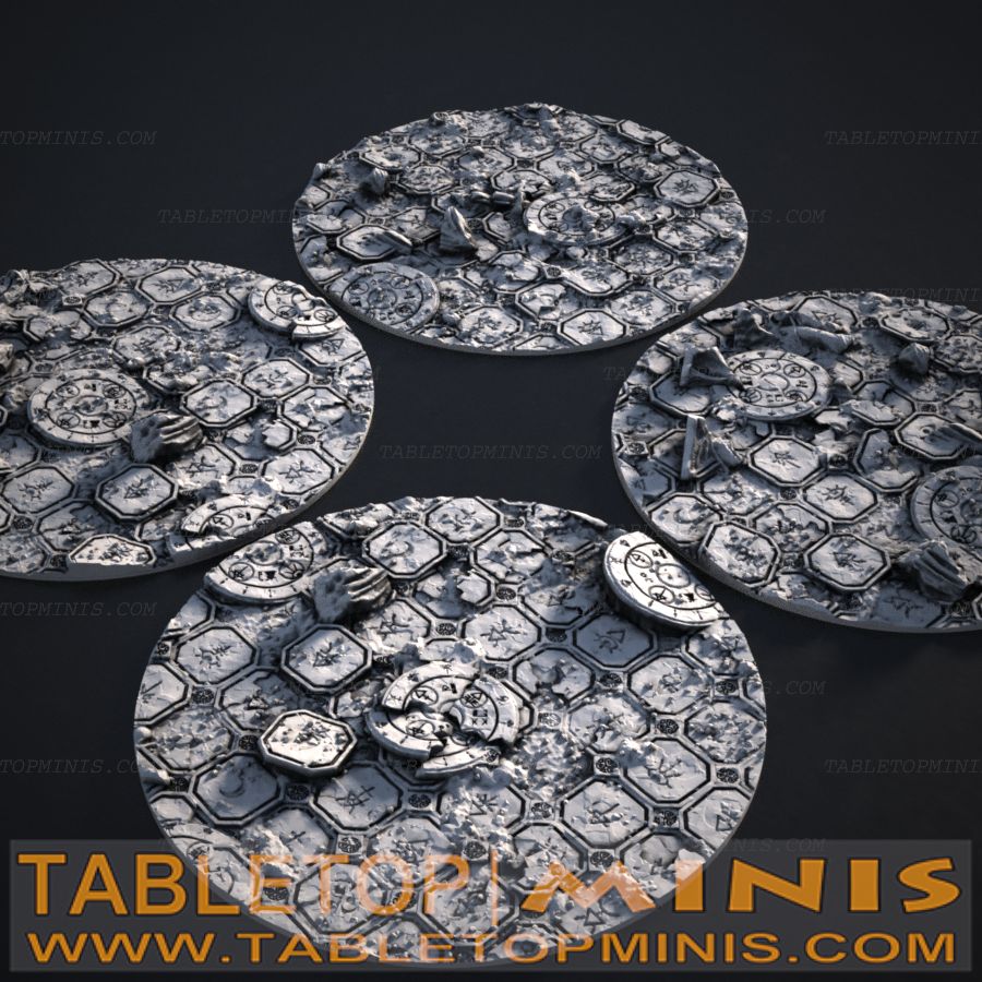Ancient Ruins 80mmx80mm Circular Base Toppers