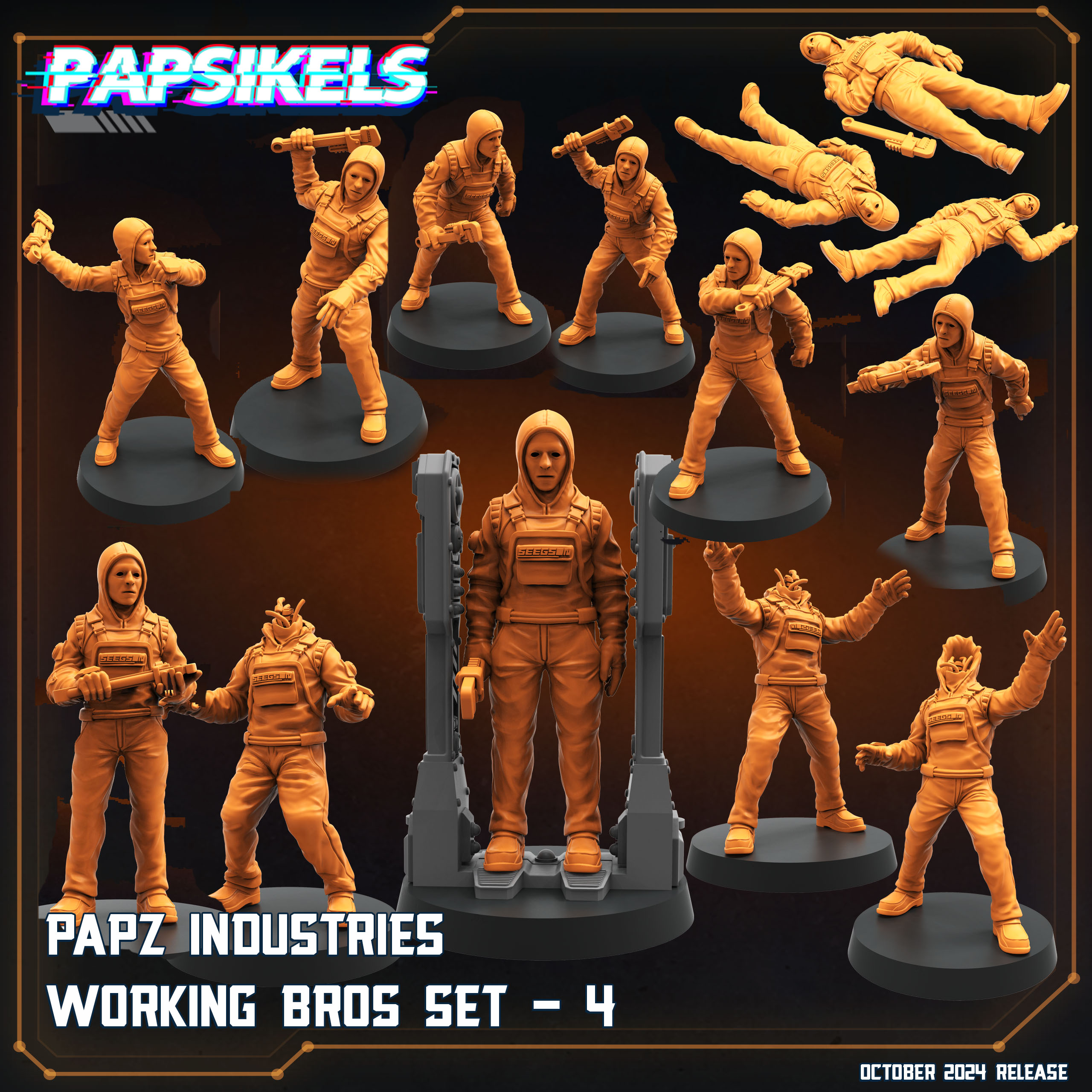 PAPZ INDUSTRIES WORKING BROS SET 4