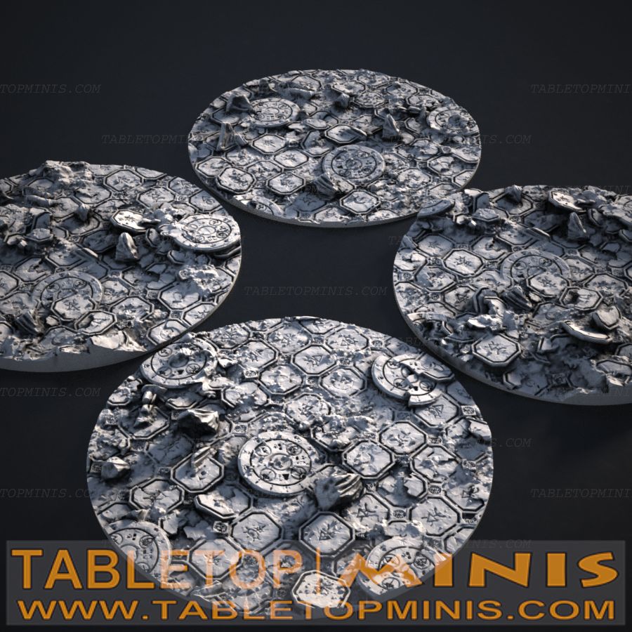 Ancient Ruins 90mmx90mm Circular Base Toppers
