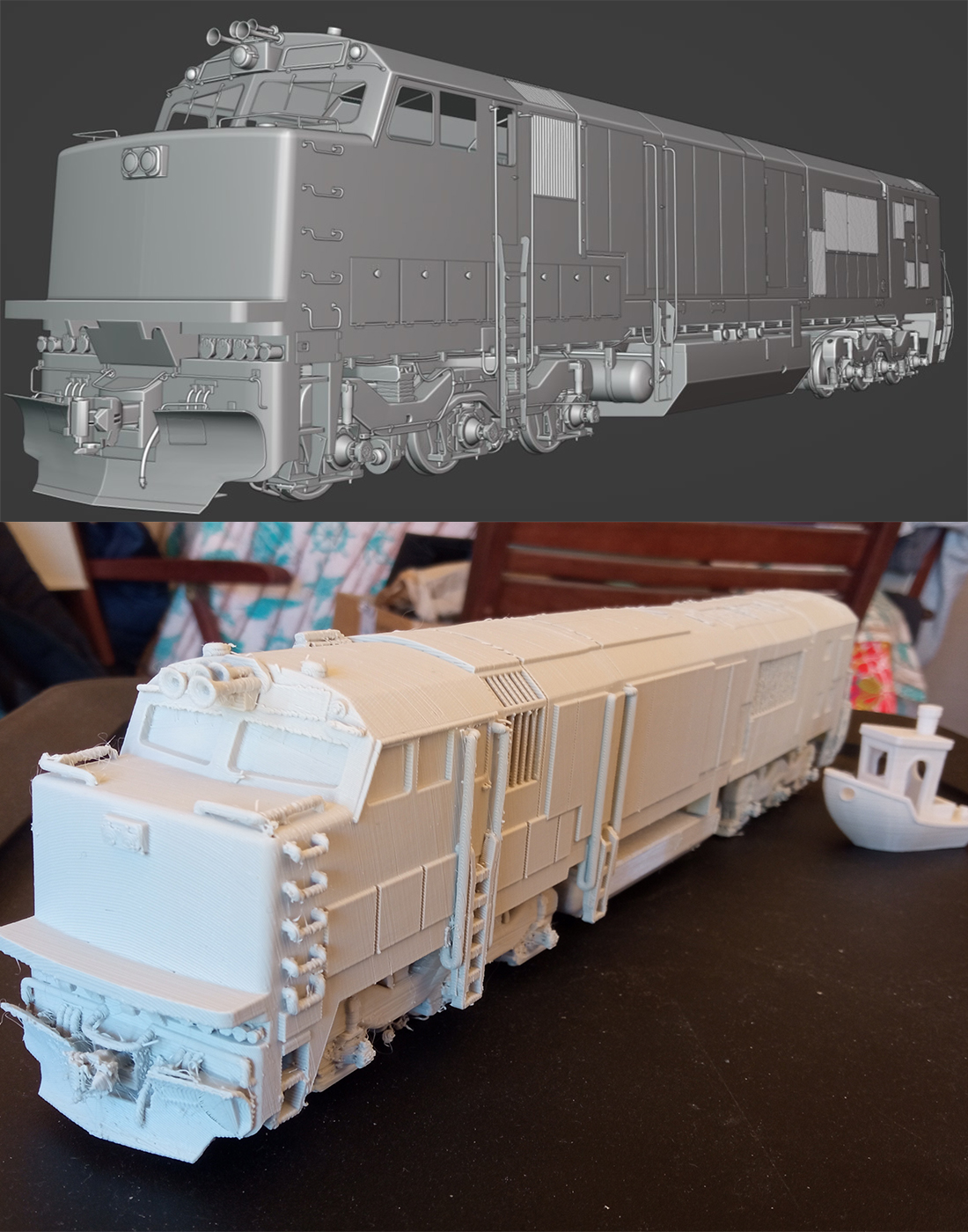 GE P30CH Diesel Train Locomotive