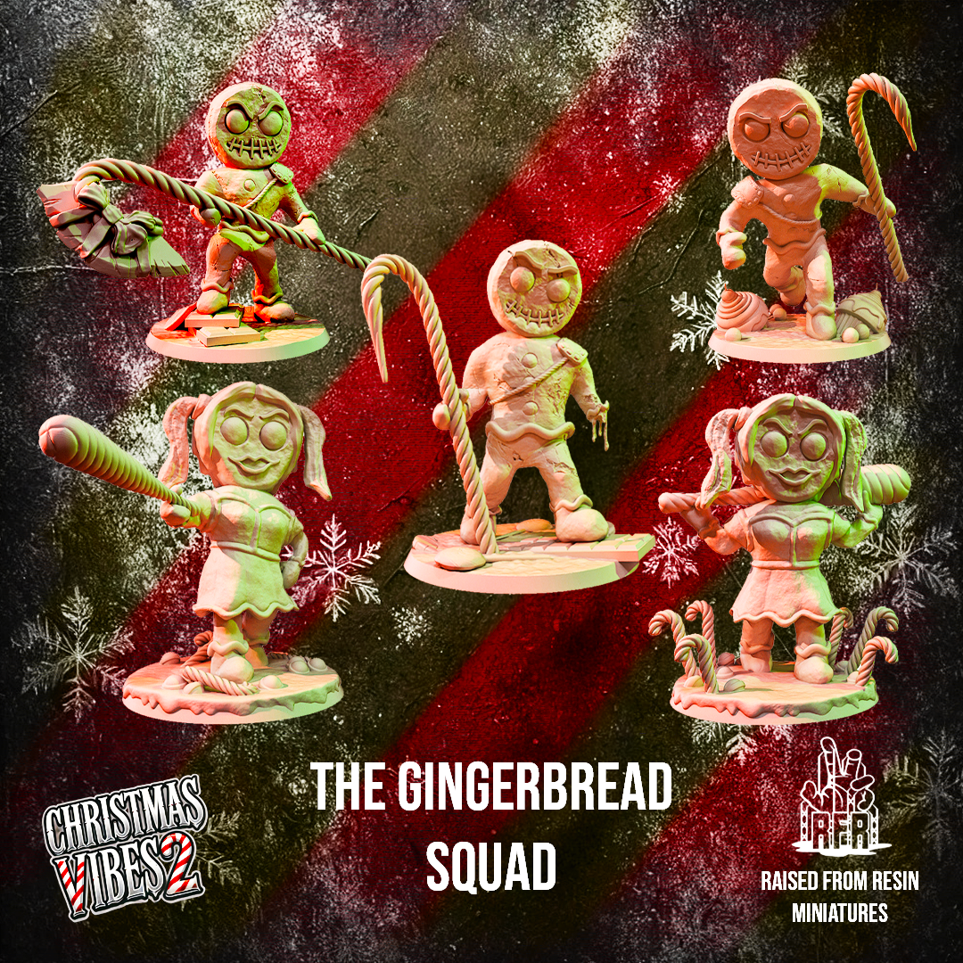 The Gingerbread Squad - Tabletop miniatures (Pre-Supported)