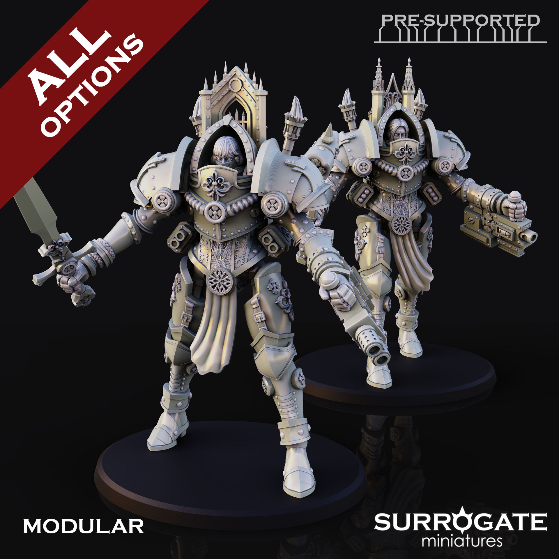 Daughters of Dawn Sanctified Armors, Surrogate Miniatures Octobre 2024 Modular Unit Release