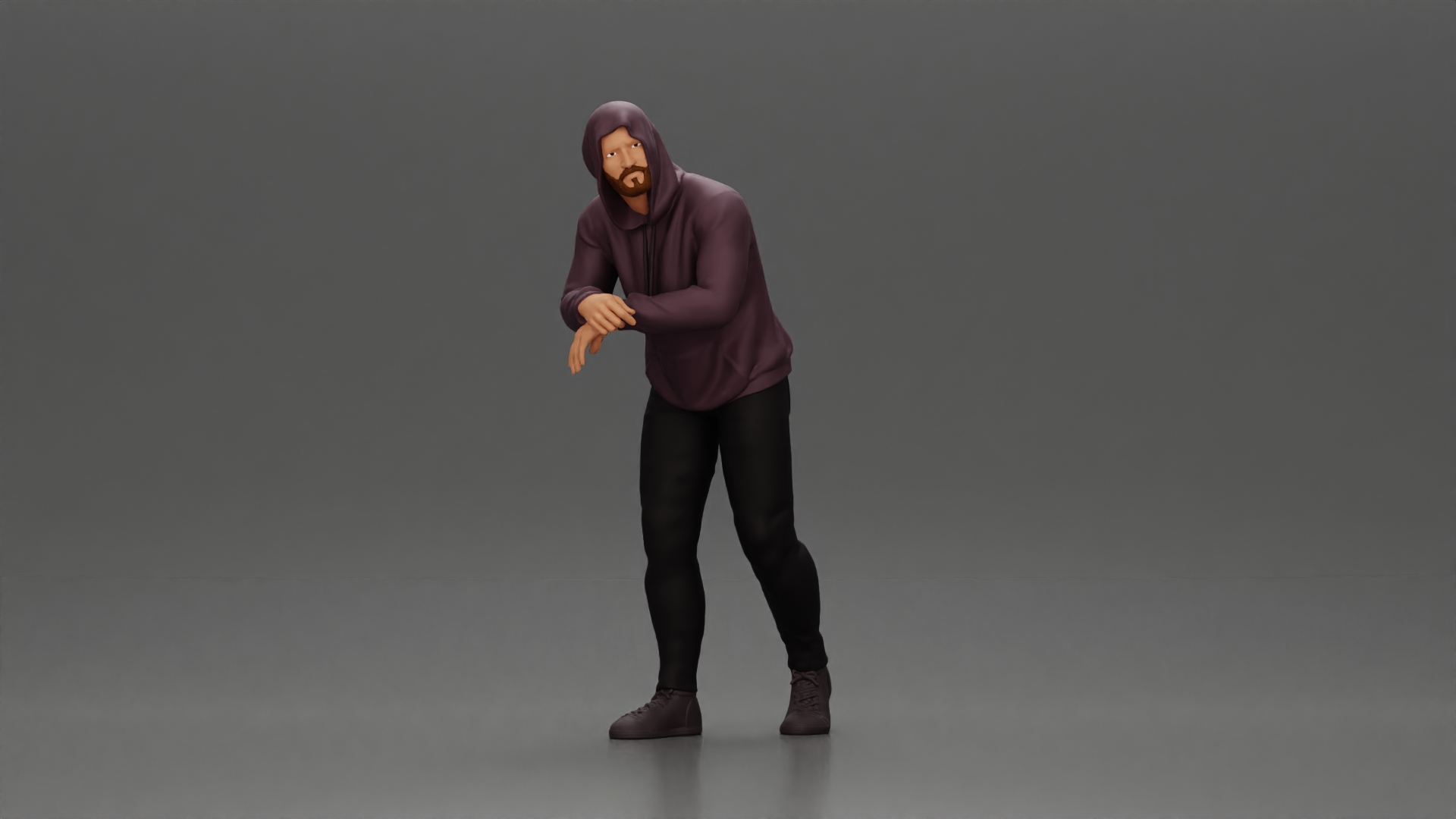 man in a hoodie leaning with his hands on the car