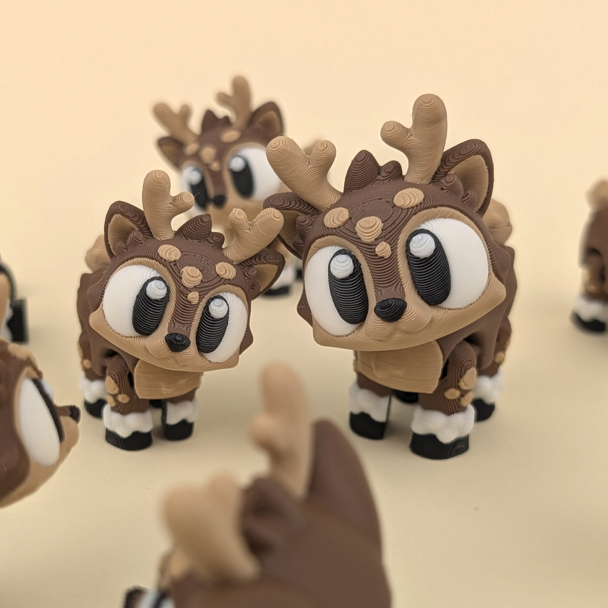 Christmas Reindeer Articulated Print-in-place