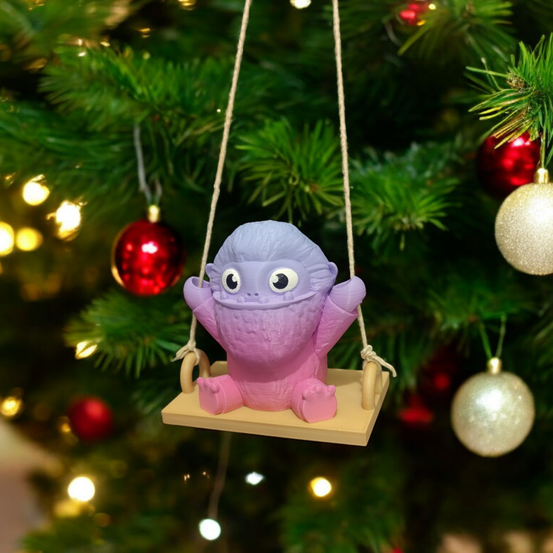 Cute Swinging Yeti