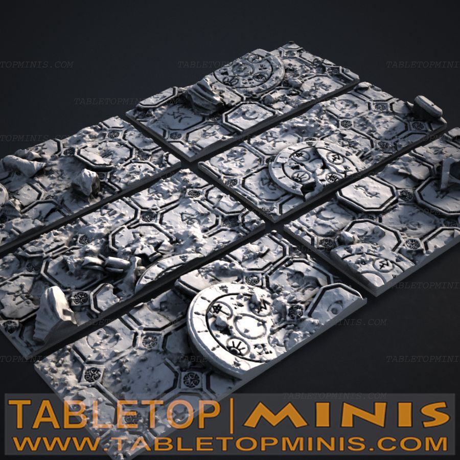 Ancient Ruins 25mmx50mm Rectangular Base Toppers