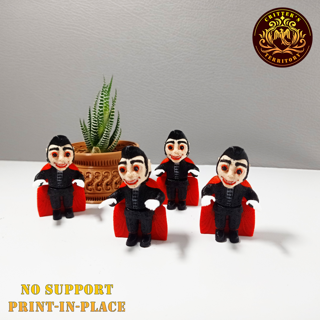 Flexi Mini Dracula | Halloween Special | No support | Print in Place | Articulate