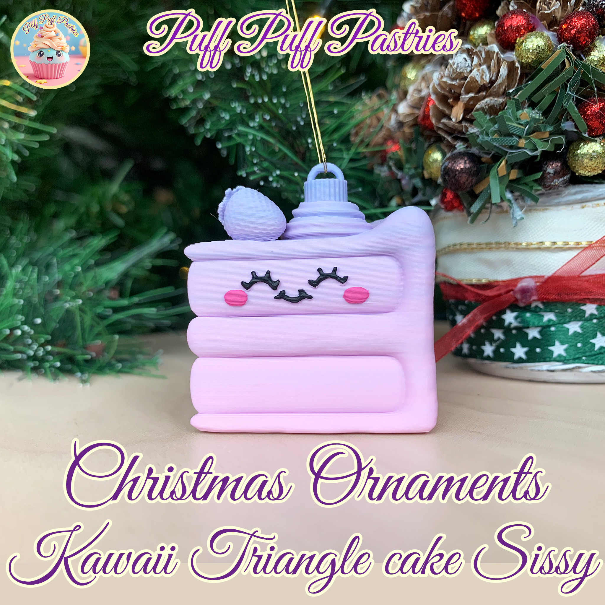 Christmas Ornaments Kawaii Triangle cake Sissy