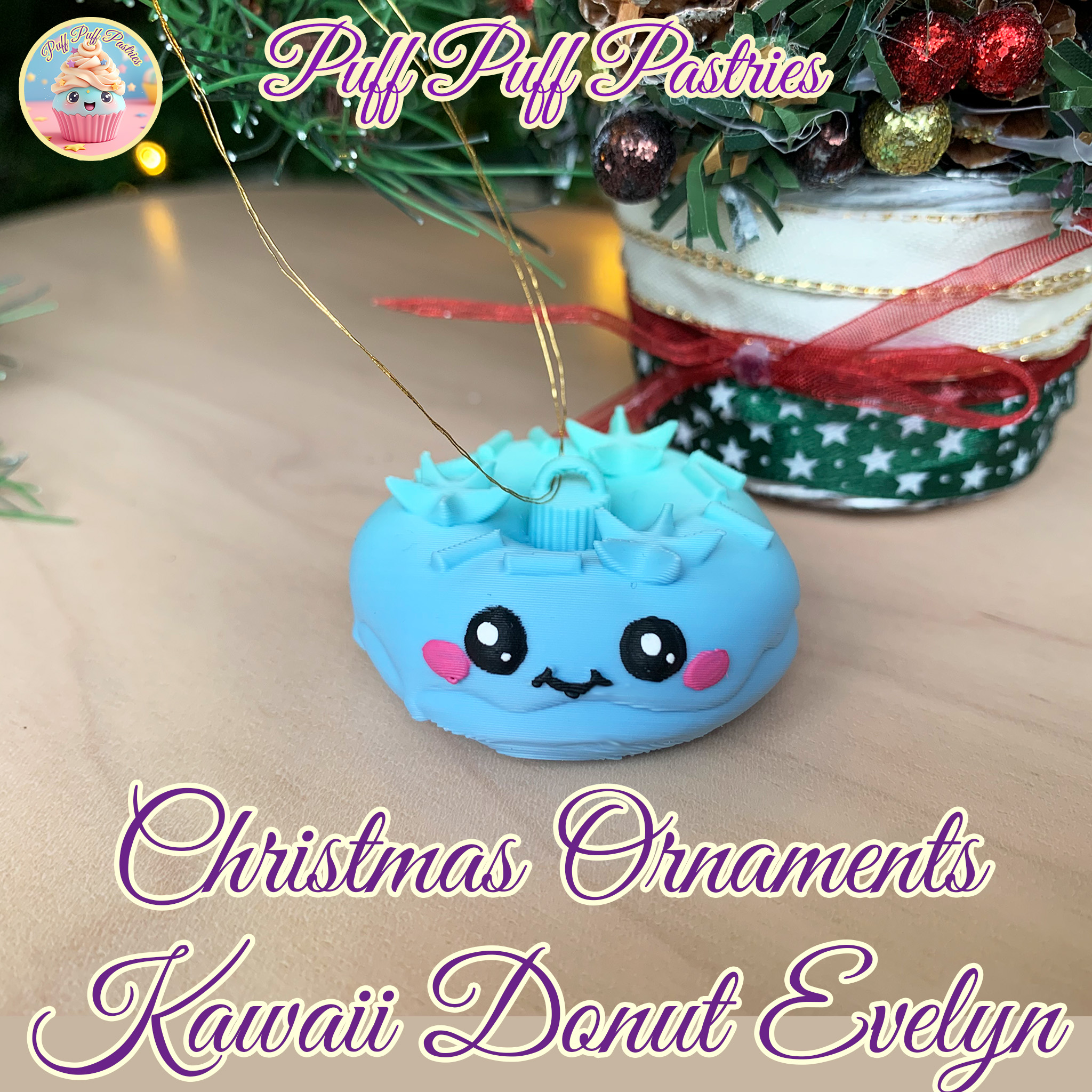 Christmas Ornaments Kawaii Donut Evelyn