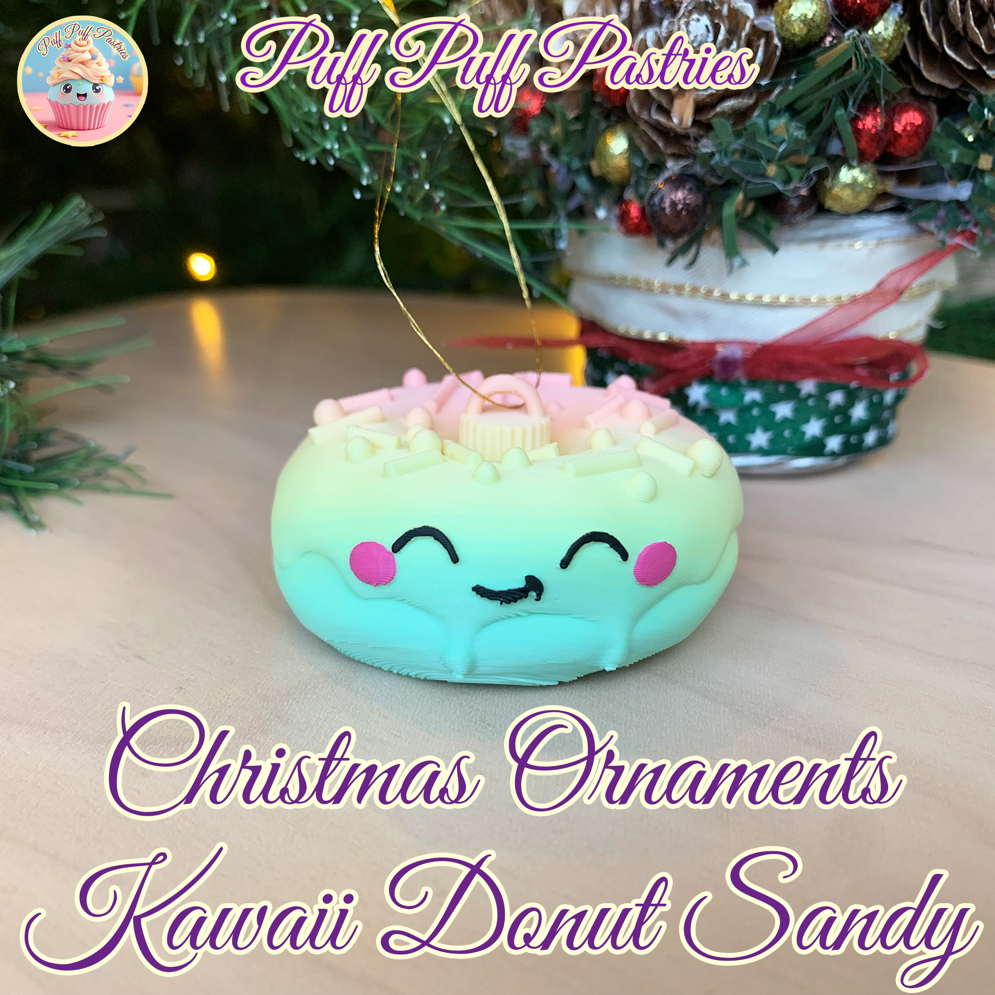 Christmas Ornaments Kawaii Donut Sandy