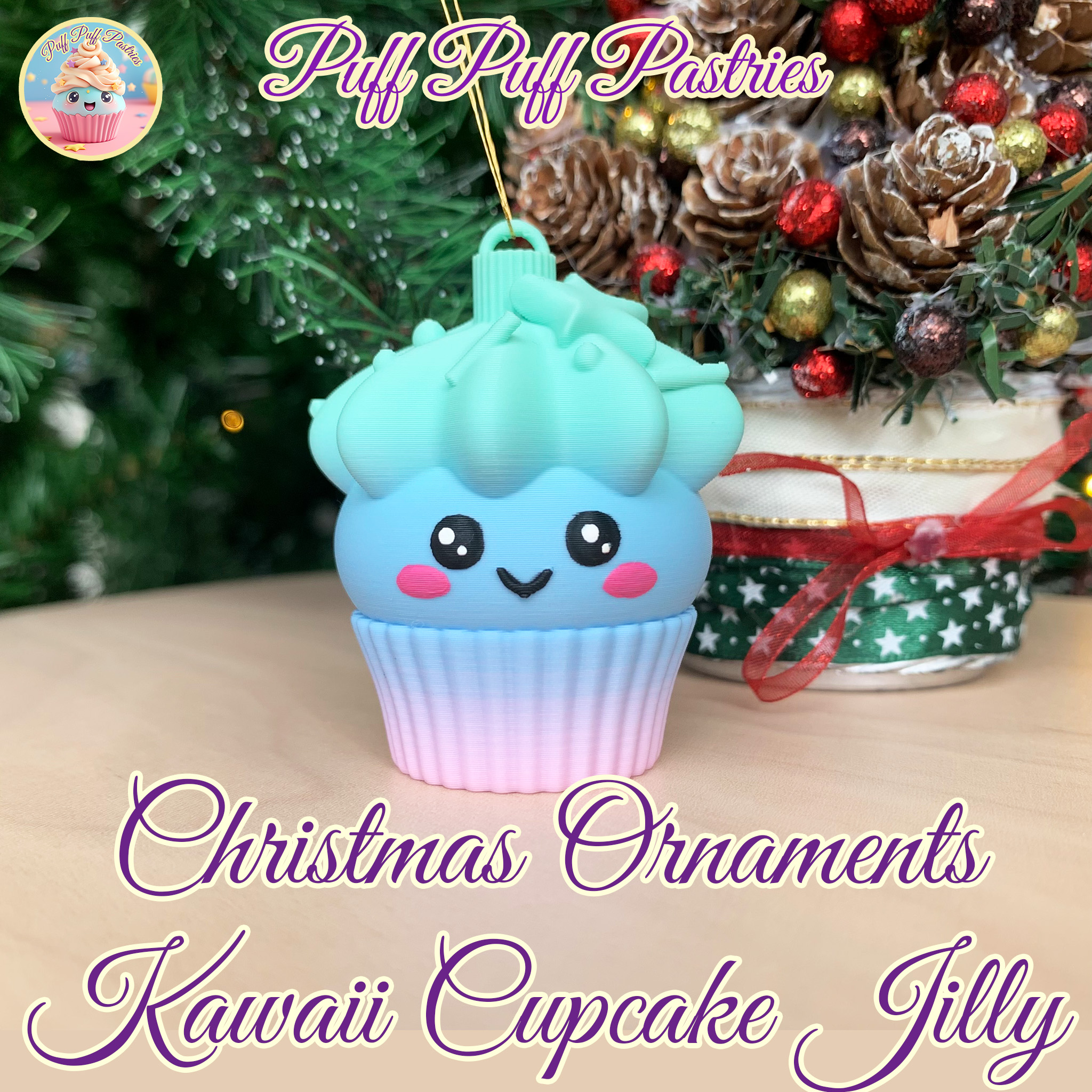 Christmas Ornaments Kawaii Cupcake Jilly