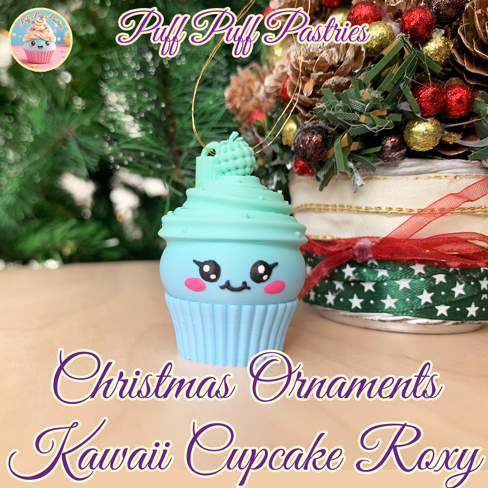 Christmas Ornaments Kawaii Cupcake Roxy