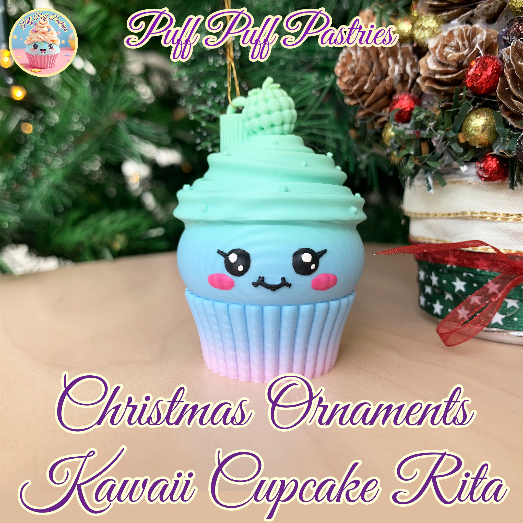 Christmas Ornaments Kawaii Cupcake Rita
