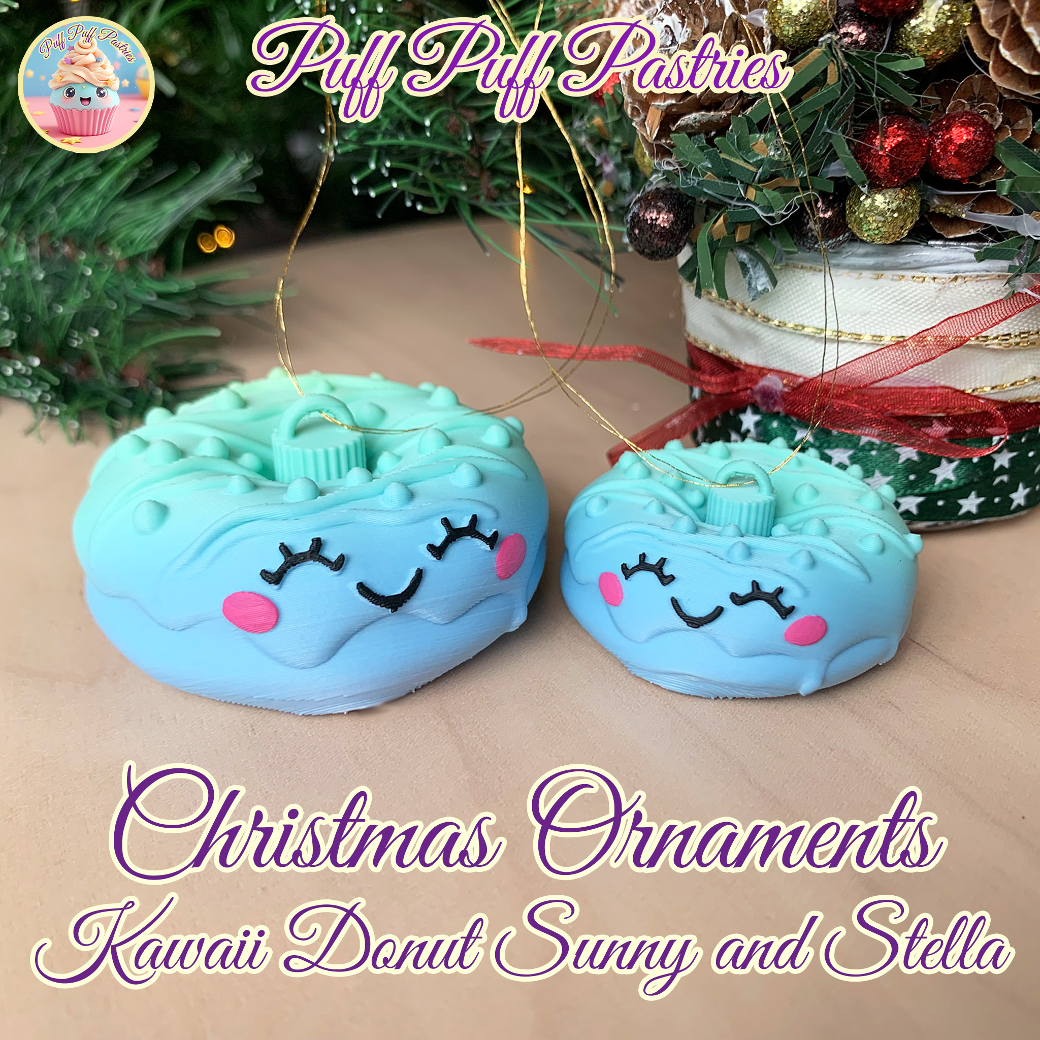 Christmas Ornaments Kawaii Donut Sunny and Stella