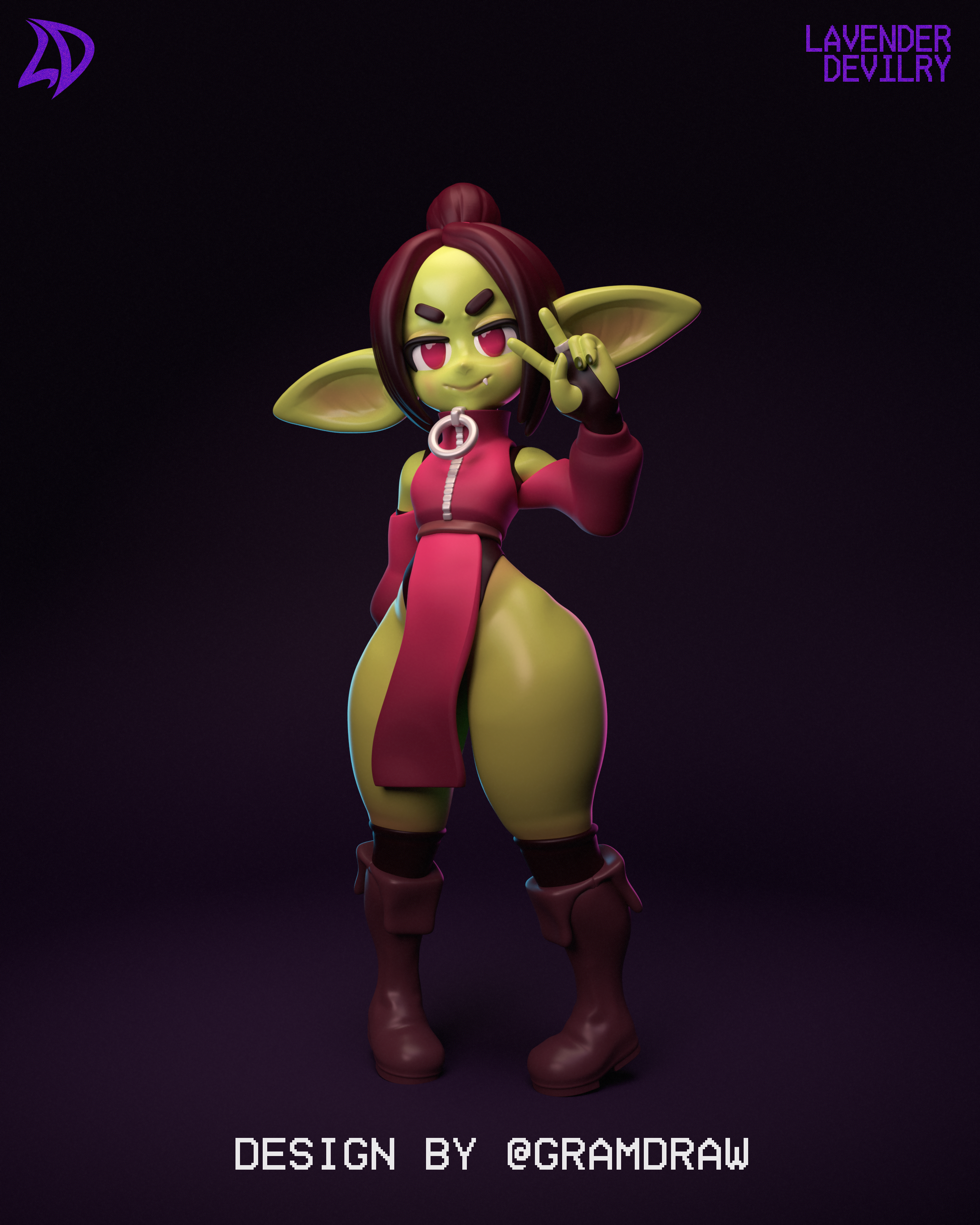Gram the Goblin, Design by GramDraw