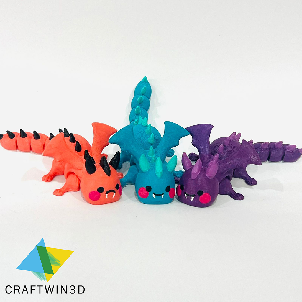 ?Flexi Adorable Dragon laying Print in place