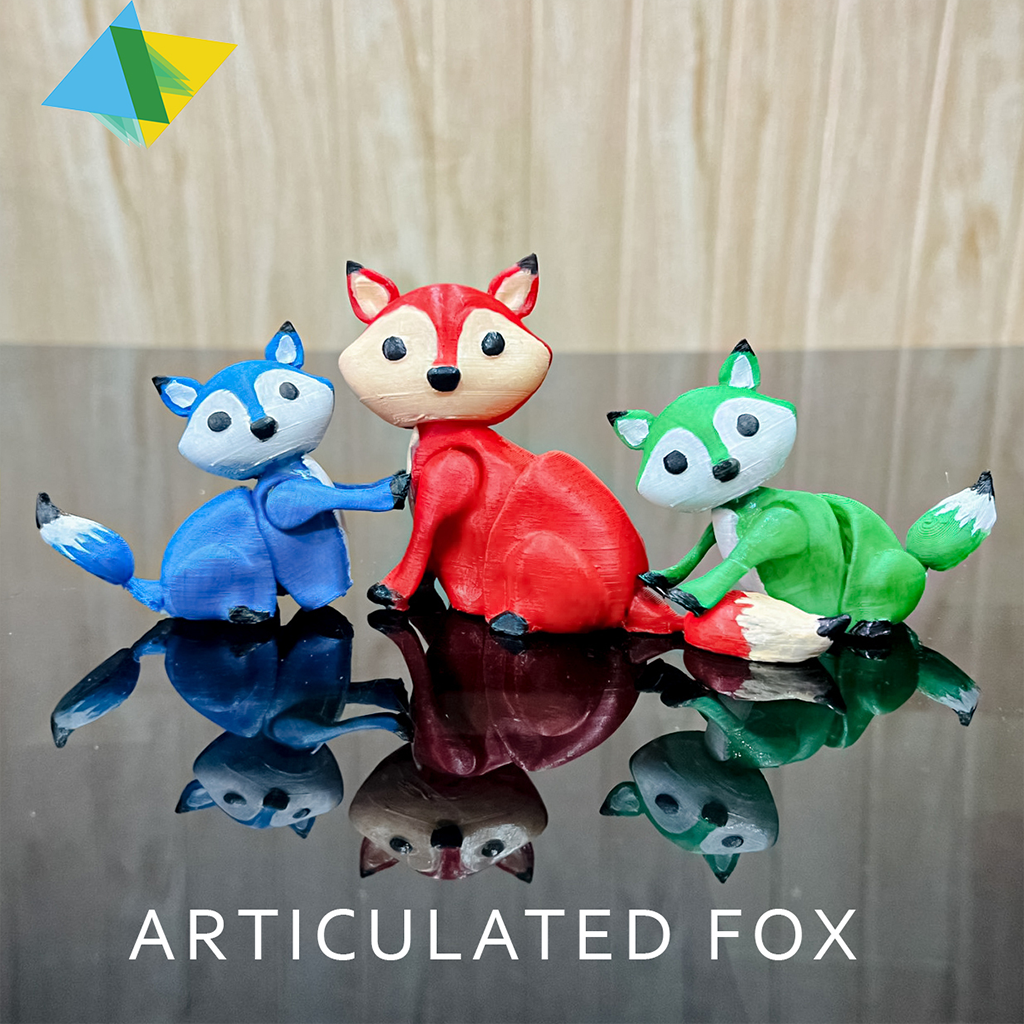 ?Print in place Articulated Fox ?movable head hands tail no supports