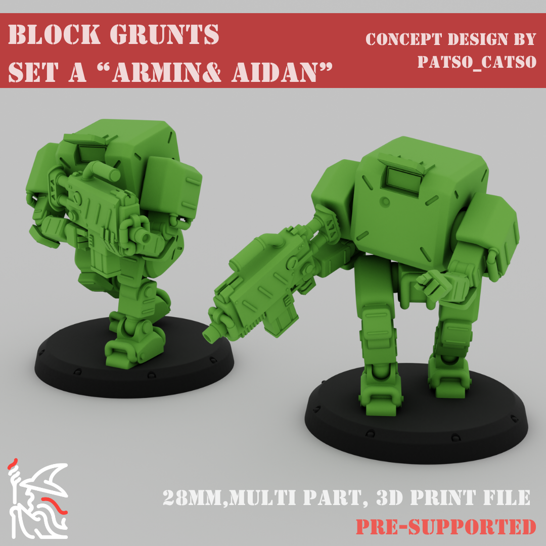 [Block State] Block Grunts Set A 28mm