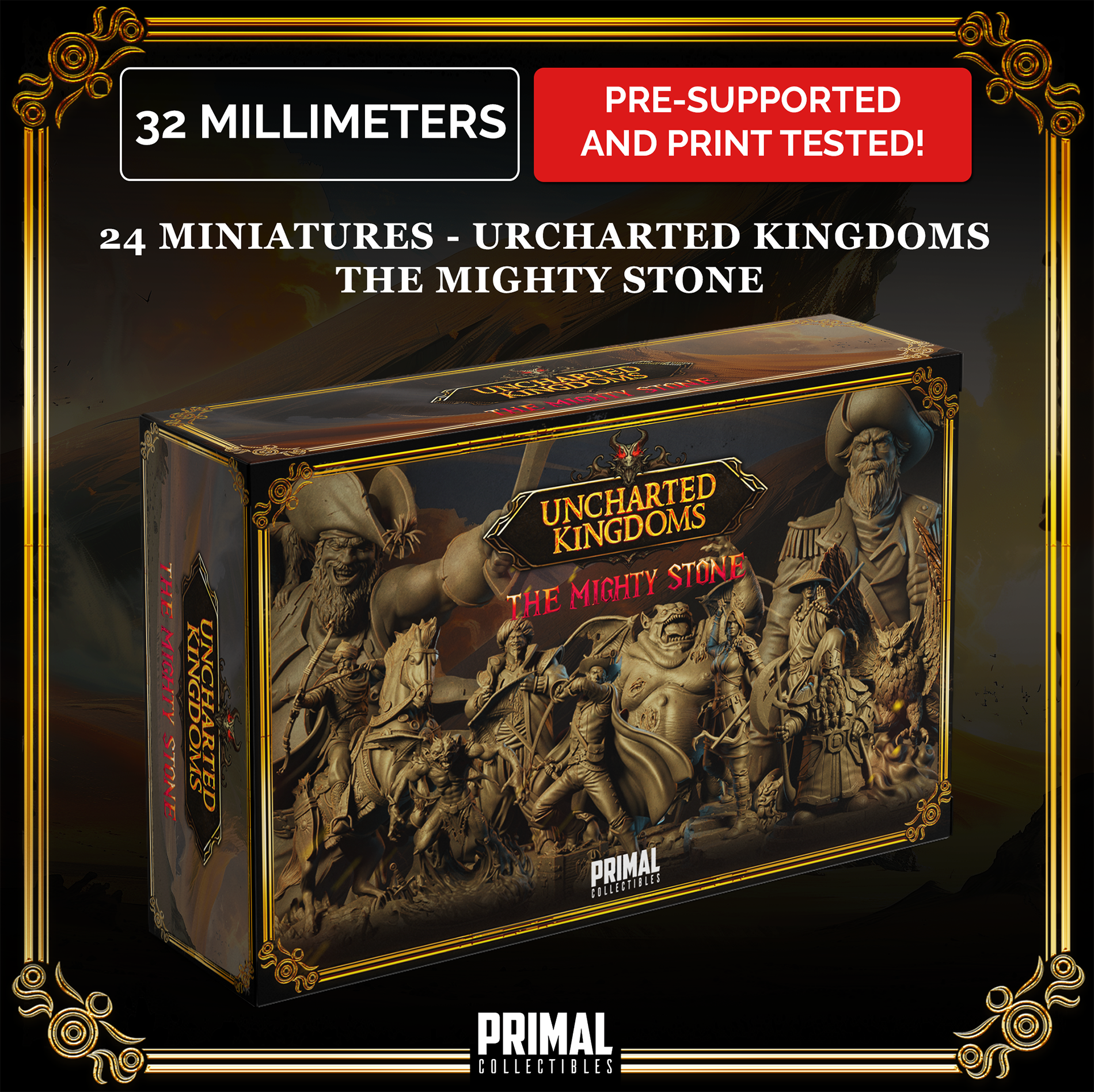 24 miniatures - Complete RPG game - THE MIGHTY STONE - Premium Package - UNCHARTED KINGDOMS