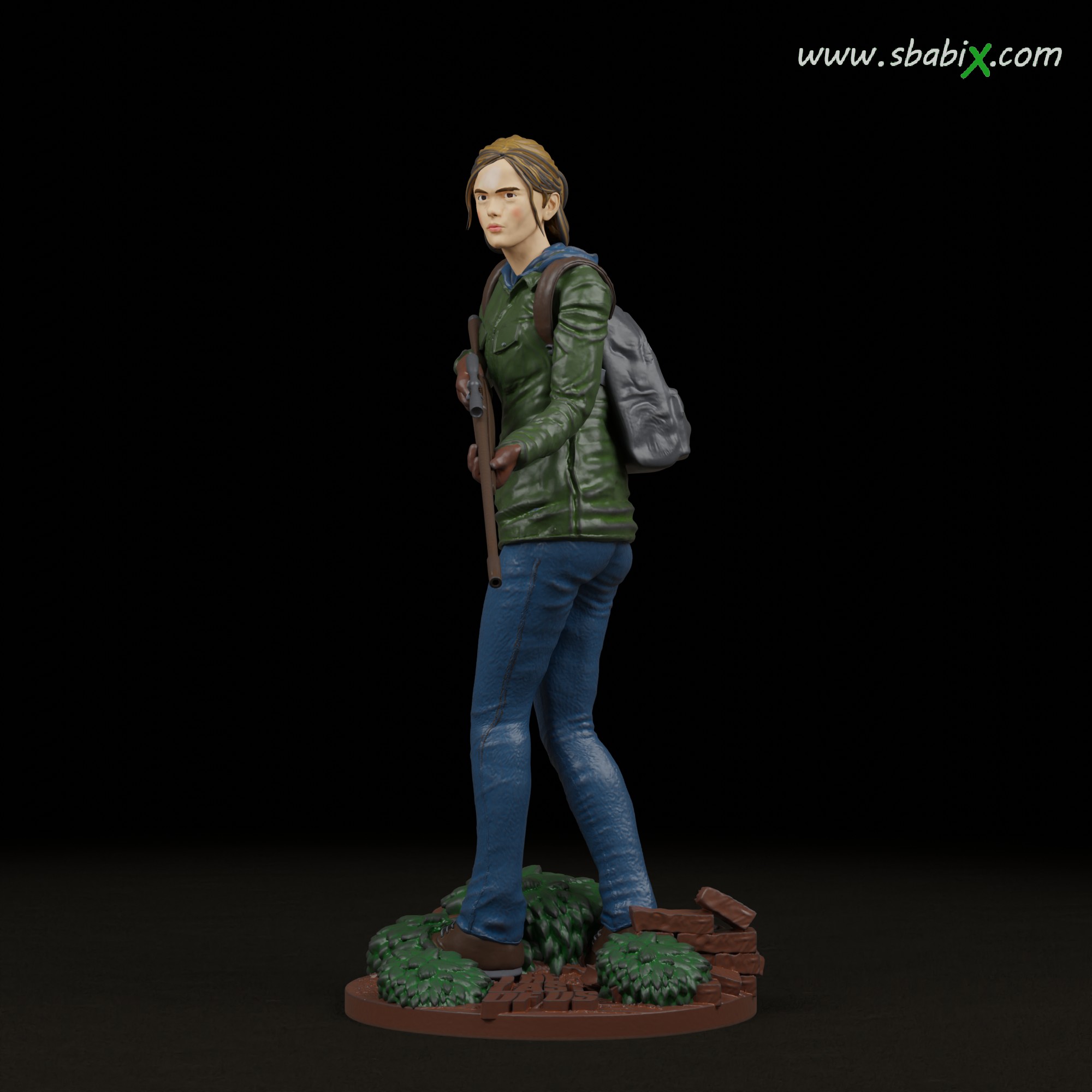 Ellie – the last of us part 2 – 3d printer assembly miniature Stl model 300mm_tall–best_quality-8k