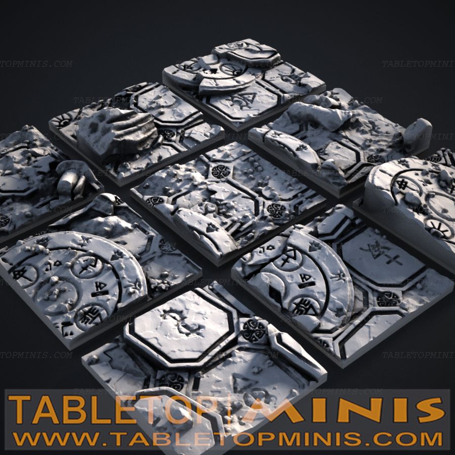 Ancient Ruins 20mmx20mm Square Base Toppers