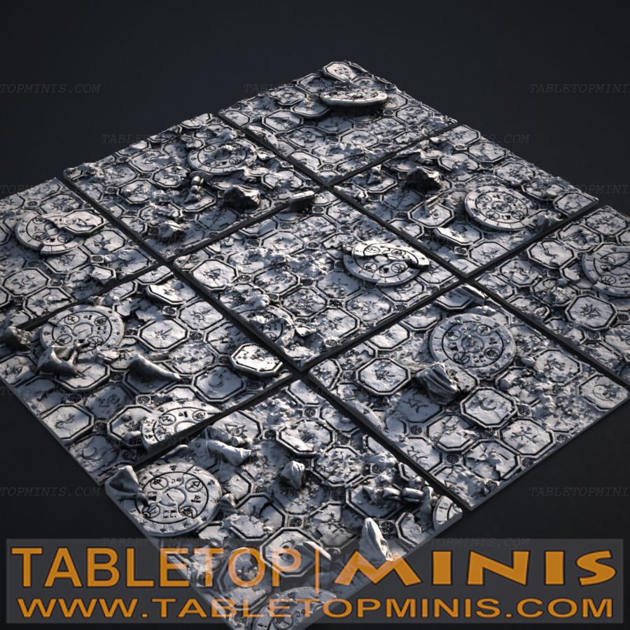 Ancient Ruins 50mmx50mm Square Base Toppers