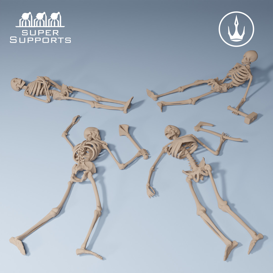 Human skeleton poses 1-4