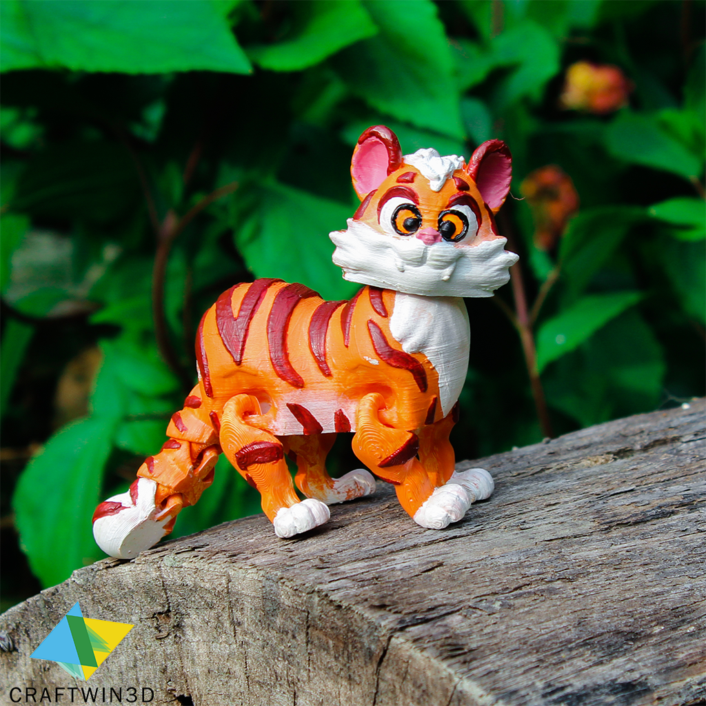 Print in Place Flexy Tiger