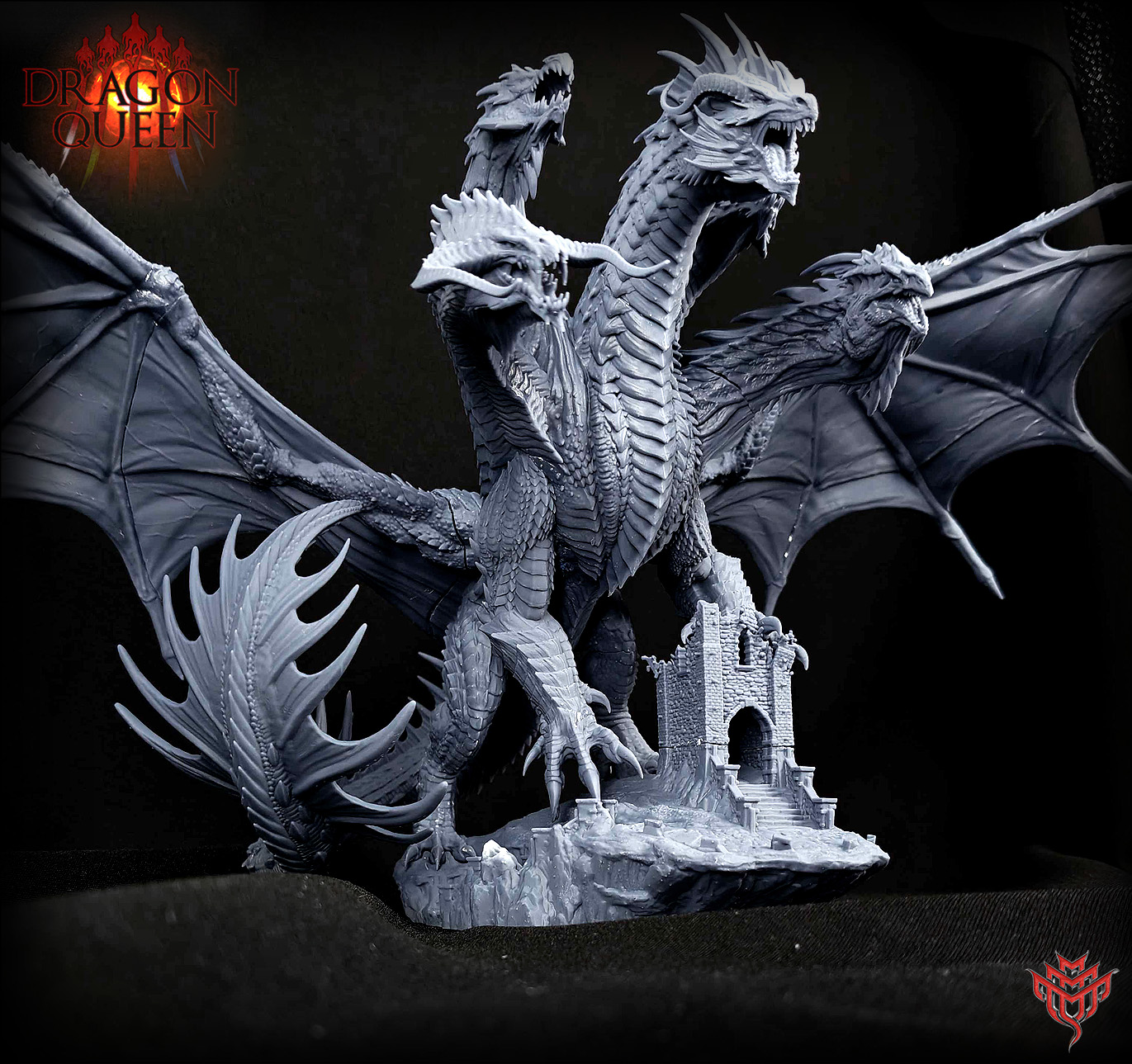 DRAGON QUEEN (small/medium printer size/ 200mm tall-375mm wide)