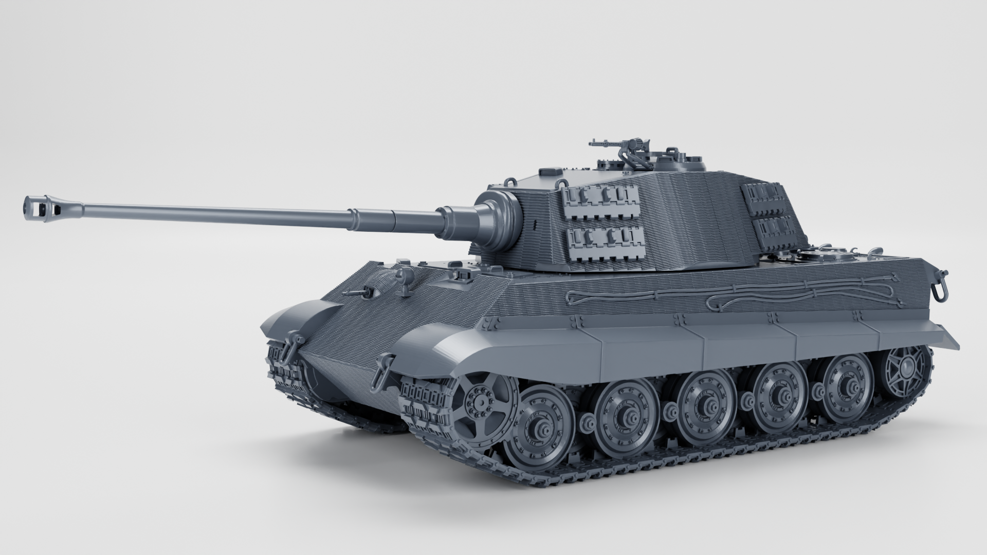 Tiger II Ausf.B Zimmerit (Sd.Kfz.182, King Tiger) Henschel+Porsche turrets + 3 Tankmen (Germany, WW2)